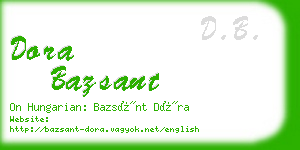 dora bazsant business card
